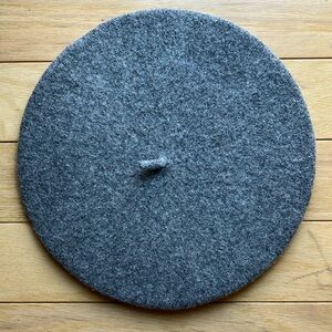 NEW - Wool-Blend Gray French Beret
